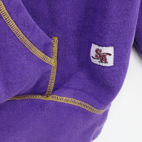 Vintage Sportco Authentic Hoodie Sweatshirt Women's Purple Western Embroidered M - Picture 5 of 10